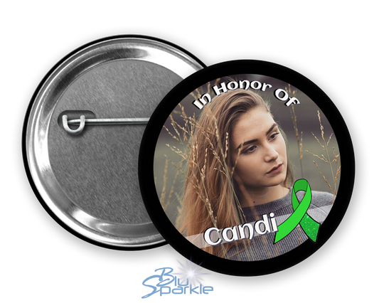 In Memory / In Honor of Liver Cancer Awareness Pinback Button |x|