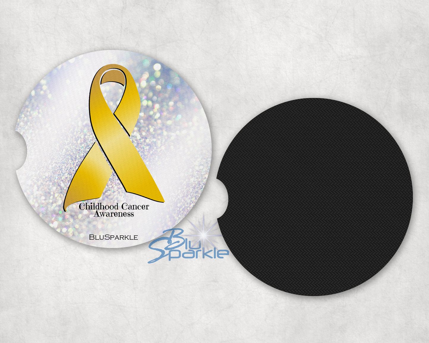 Childhood Cancer Awareness Car Coaster