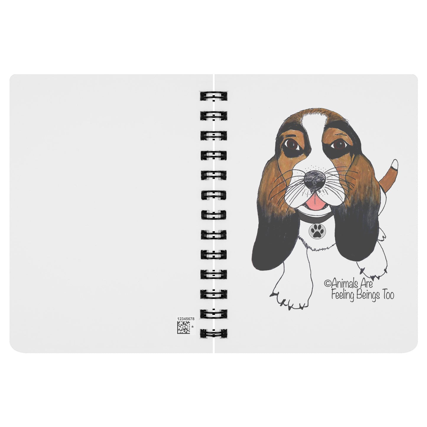 Dog Wagging Tail Spiral Notebook