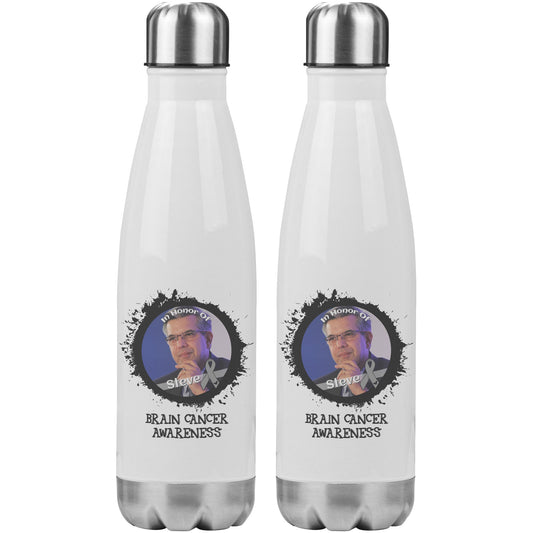 In Memory / In Honor of Brain Cancer Awareness 20oz Insulated Water Bottle |x|