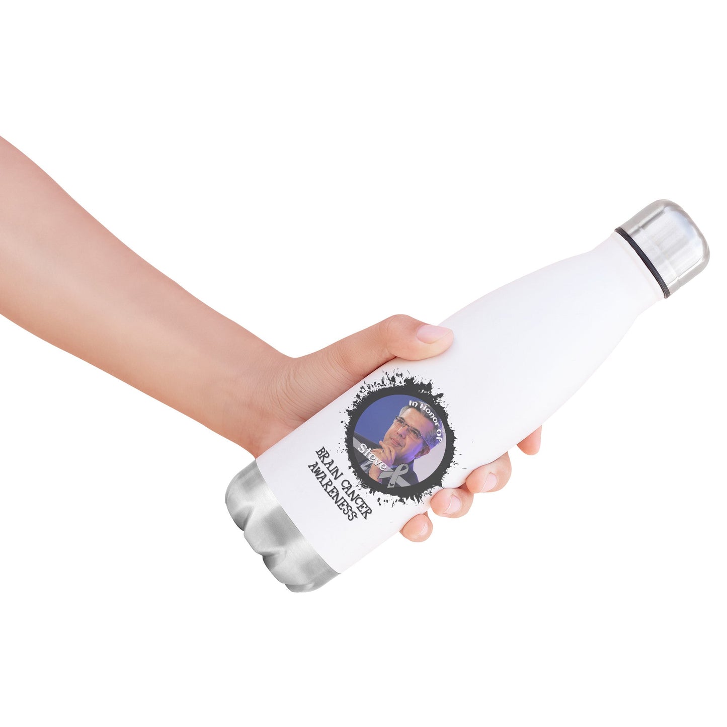In Memory / In Honor of Brain Cancer Awareness 20oz Insulated Water Bottle |x|