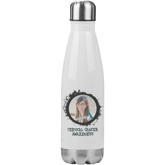 In Memory / In Honor of Cervical Cancer Awareness 20oz Insulated Water Bottle |x|