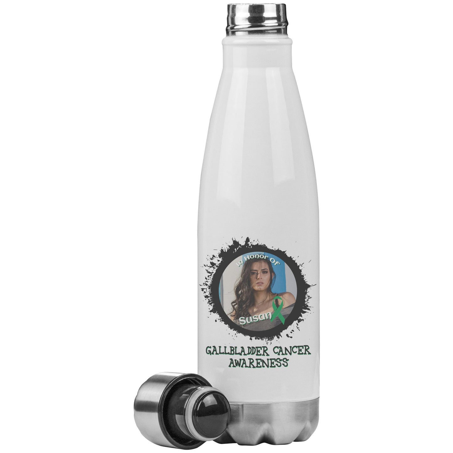 In Memory / In Honor of Gallbladder Cancer Awareness 20oz Insulated Water Bottle |x|