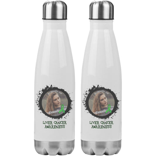 In Memory / In Honor of Liver Cancer Awareness 20oz Insulated Water Bottle