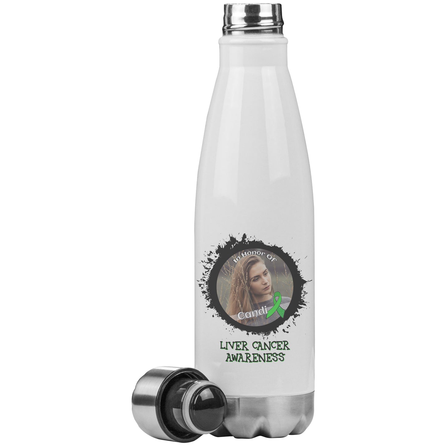 In Memory / In Honor of Liver Cancer Awareness 20oz Insulated Water Bottle