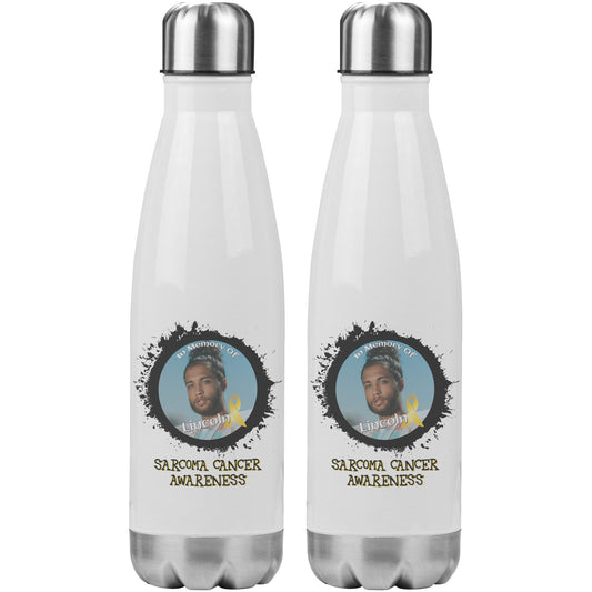 In Memory / In Honor of Sarcoma Cancer Awareness 20oz Insulated Water Bottle