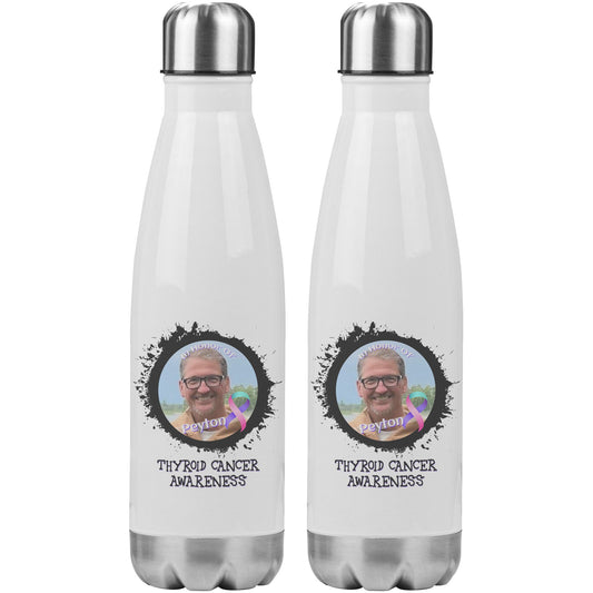 In Memory / In Honor of Thyroid Cancer Awareness 20oz Insulated Water Bottle |x|