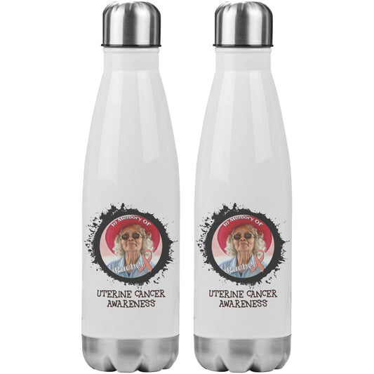In Memory / In Honor of Uterine Cancer Awareness 20oz Insulated Water Bottle |x|