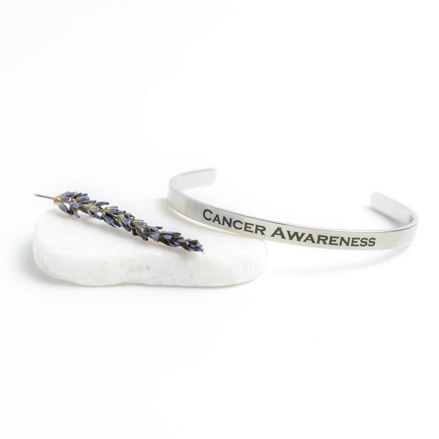 Personalized Cancer Awareness Cuff Bracelet |x|