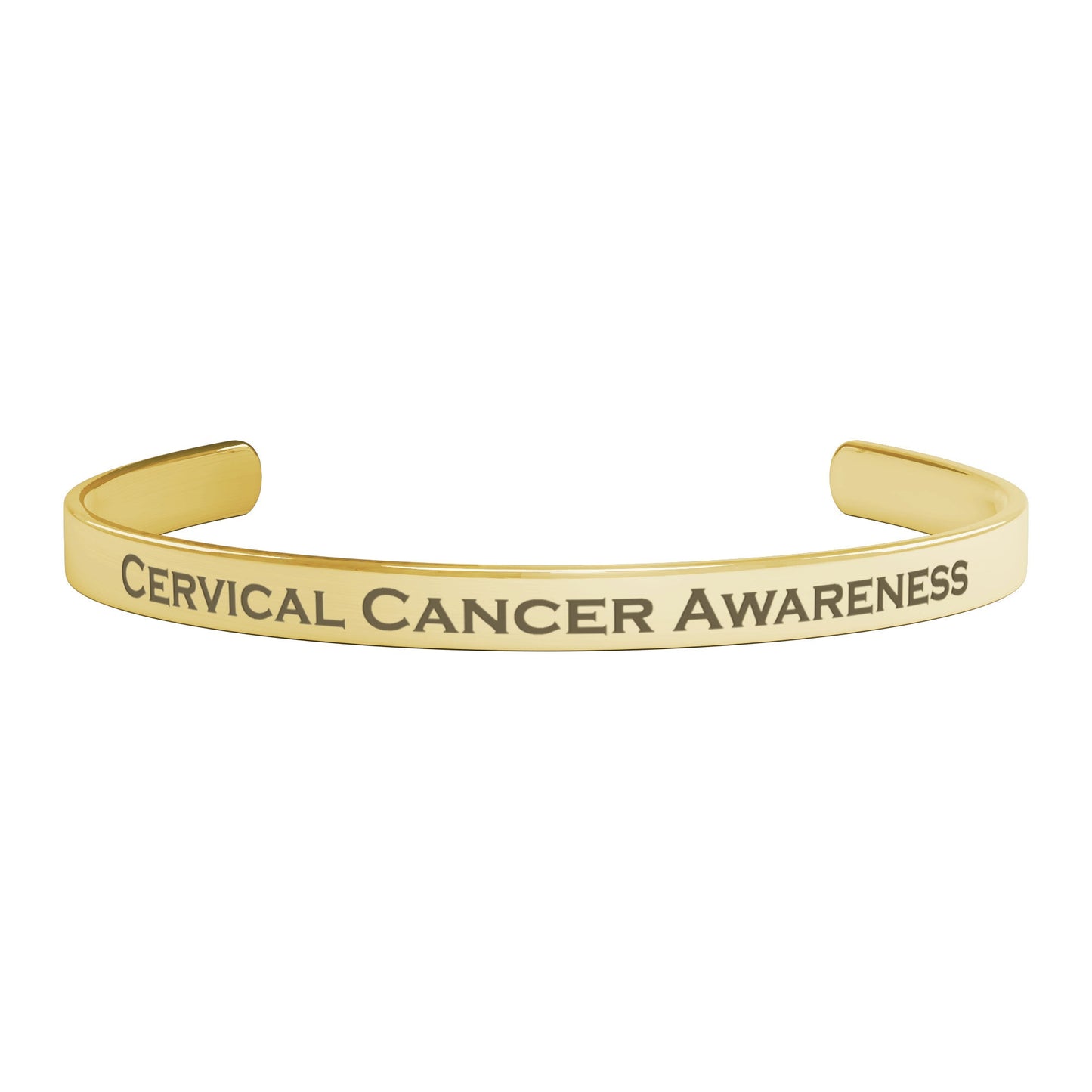Personalized Cervical Cancer Awareness Cuff Bracelet |x|
