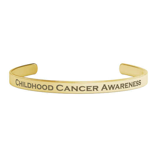 Personalized Childhood Cancer Awareness Cuff Bracelet
