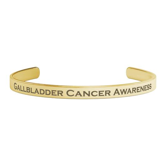 Personalized Gallbladder Cancer Awareness Cuff Bracelet |x|