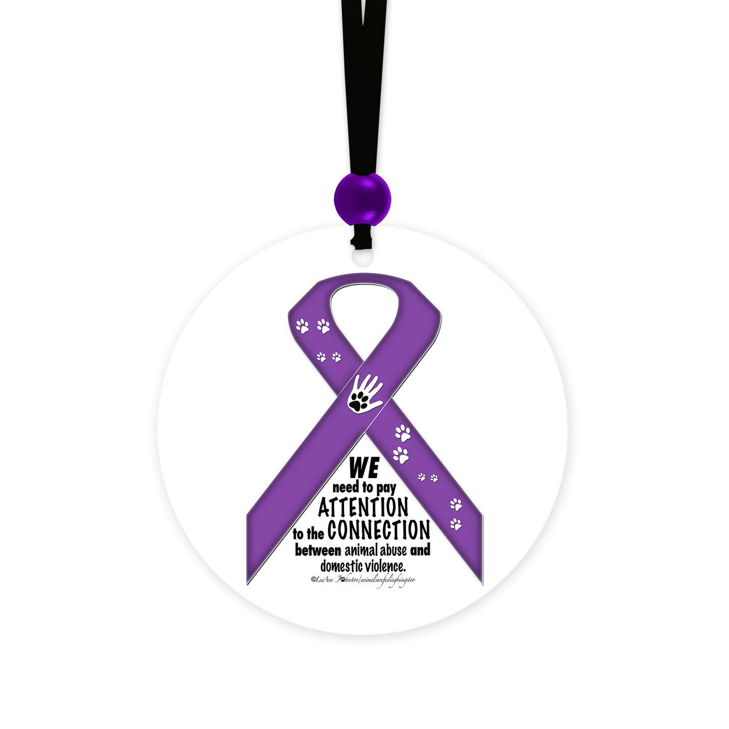 Animal Advocacy Purple Ribbon Fragrance By You Awareness Air Freshener