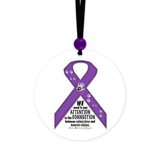 Animal Advocacy Purple Ribbon Fragrance By You Awareness Air Freshener