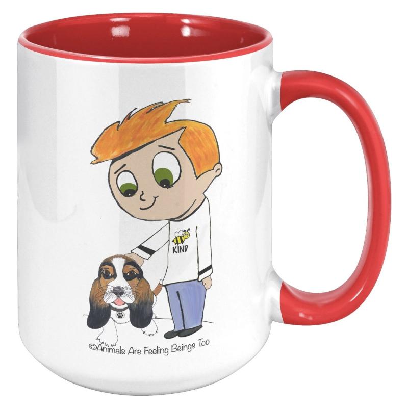 Be Kind Puppy Love 15oz Accent Mug - BluSparkle