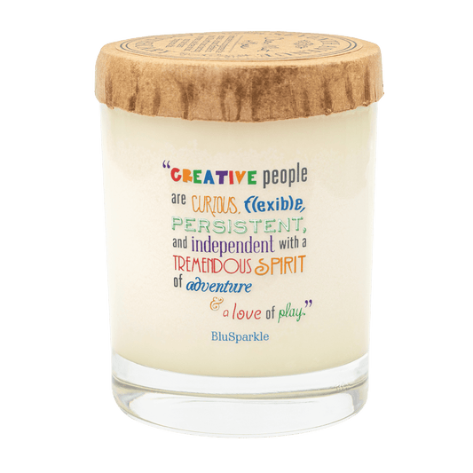 Creative People are Curious Handcrafted Candle - BluSparkle