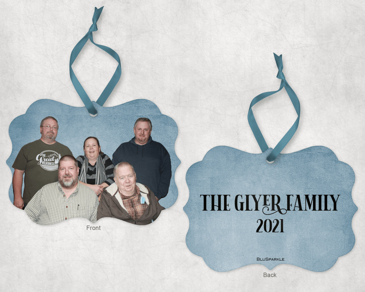 Personalised Memento Company White Photo Upload Memorial Bauble