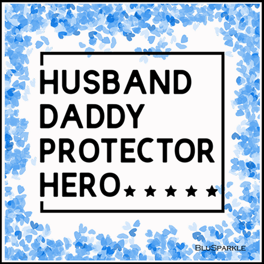 Husband Daddy Protector Hero 3.5" Square Wise Expression Magnet