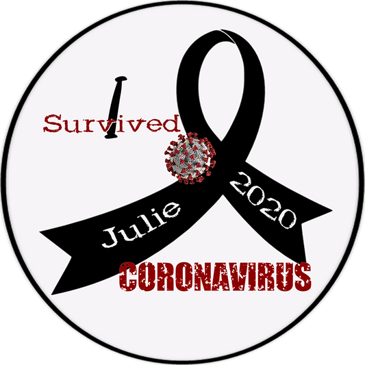 Personalized "I Survived" Coronavirus 4.5" Round Magnet