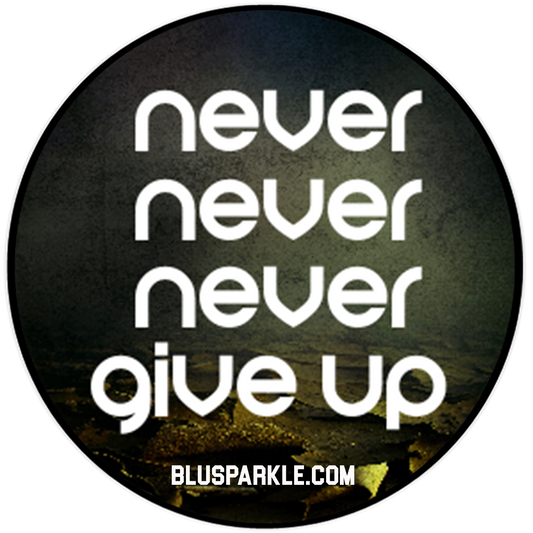 Never Never Never Give Up Wise Expression Magnet