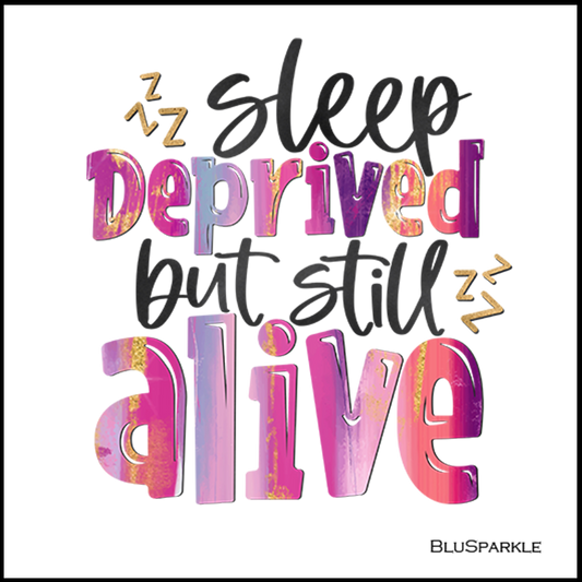 Sleep Deprived but Still Alive Wise Expression Sticker