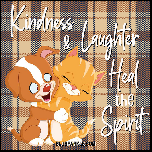 Kindness and Laughter Heal the Spirit Wise Expression Sticker
