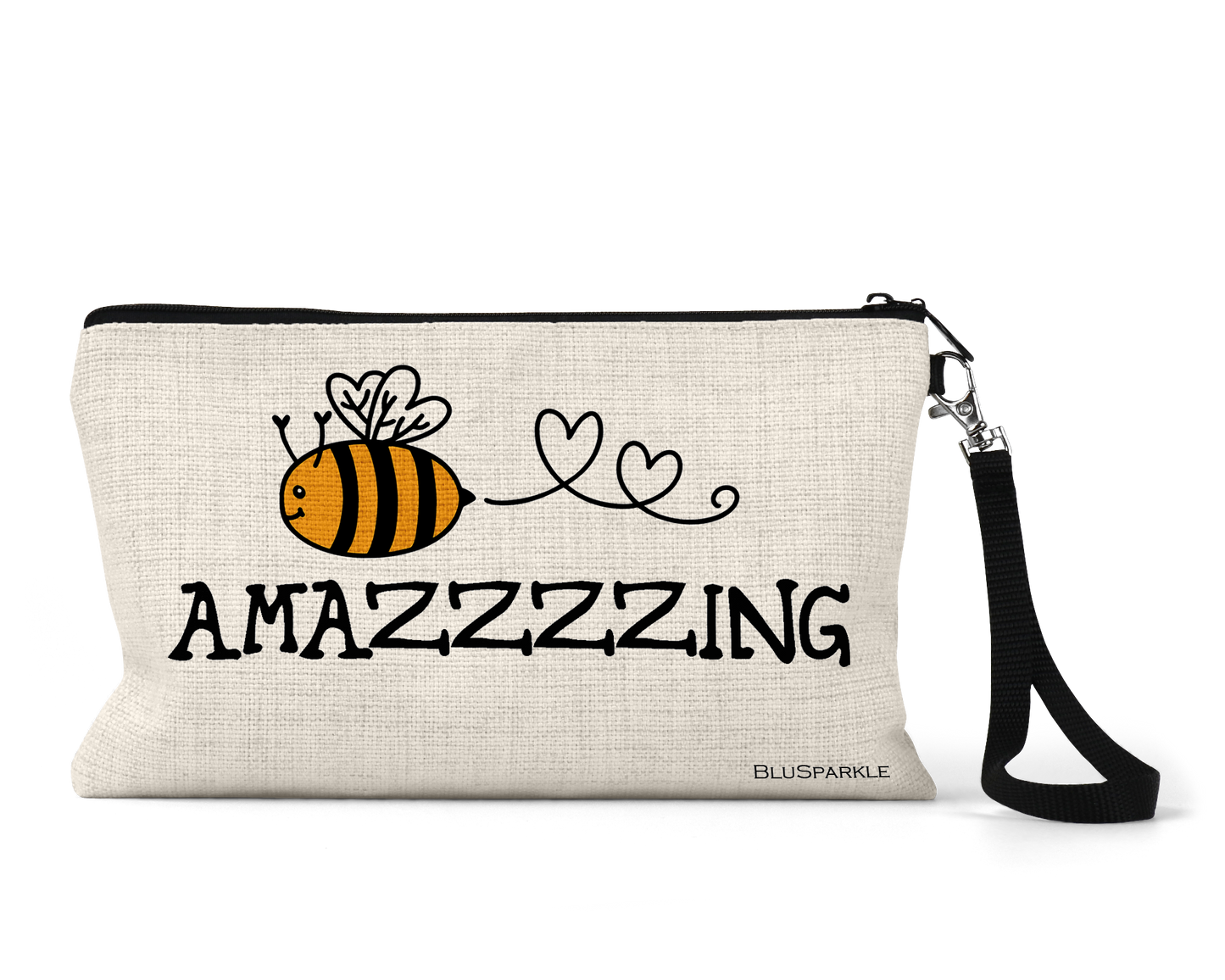Bee Amazzzzing Linen Pouch with Strap