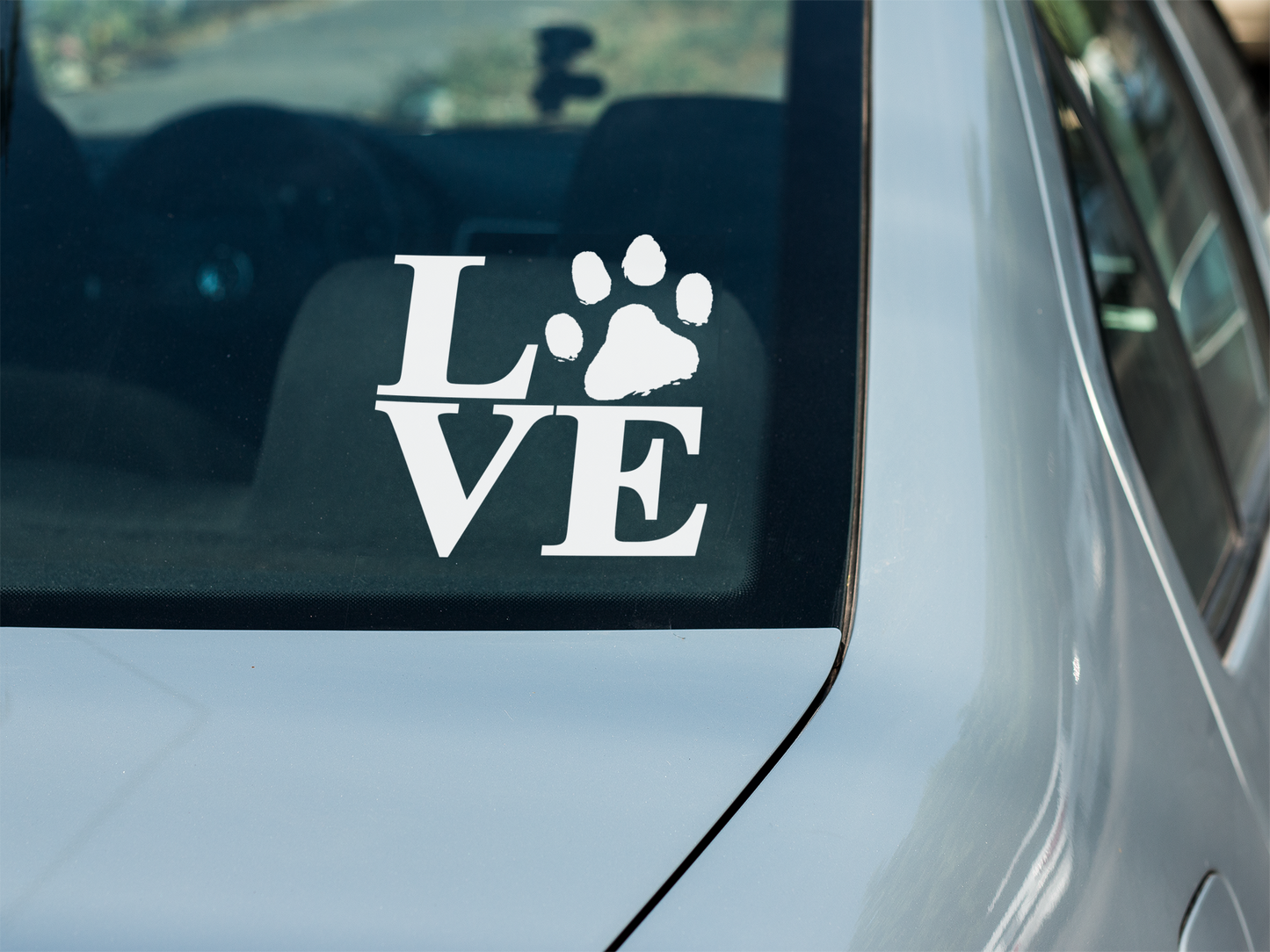Love (with Dog Print) Decal