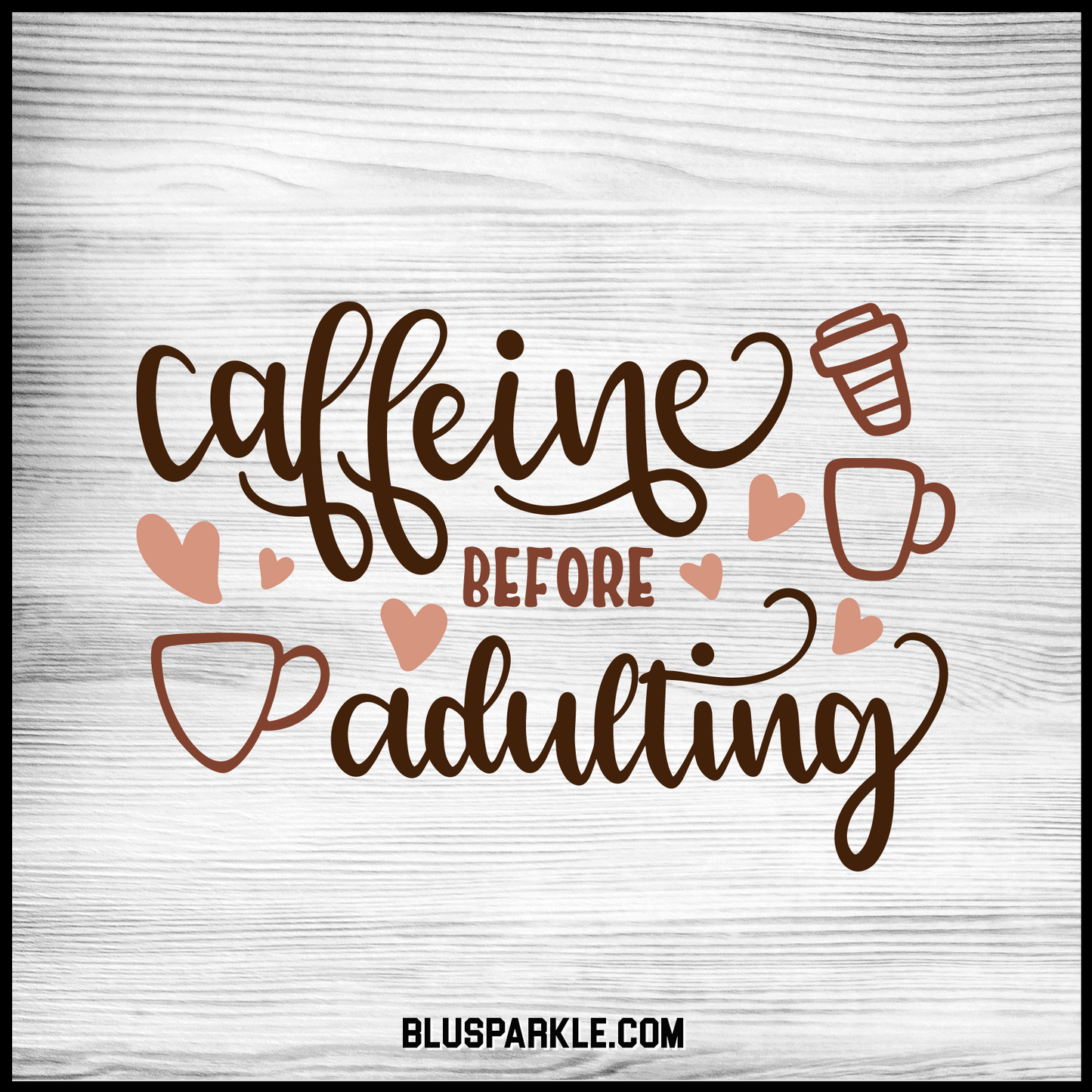 Caffeine Before Adulting Wise Expression Sticker
