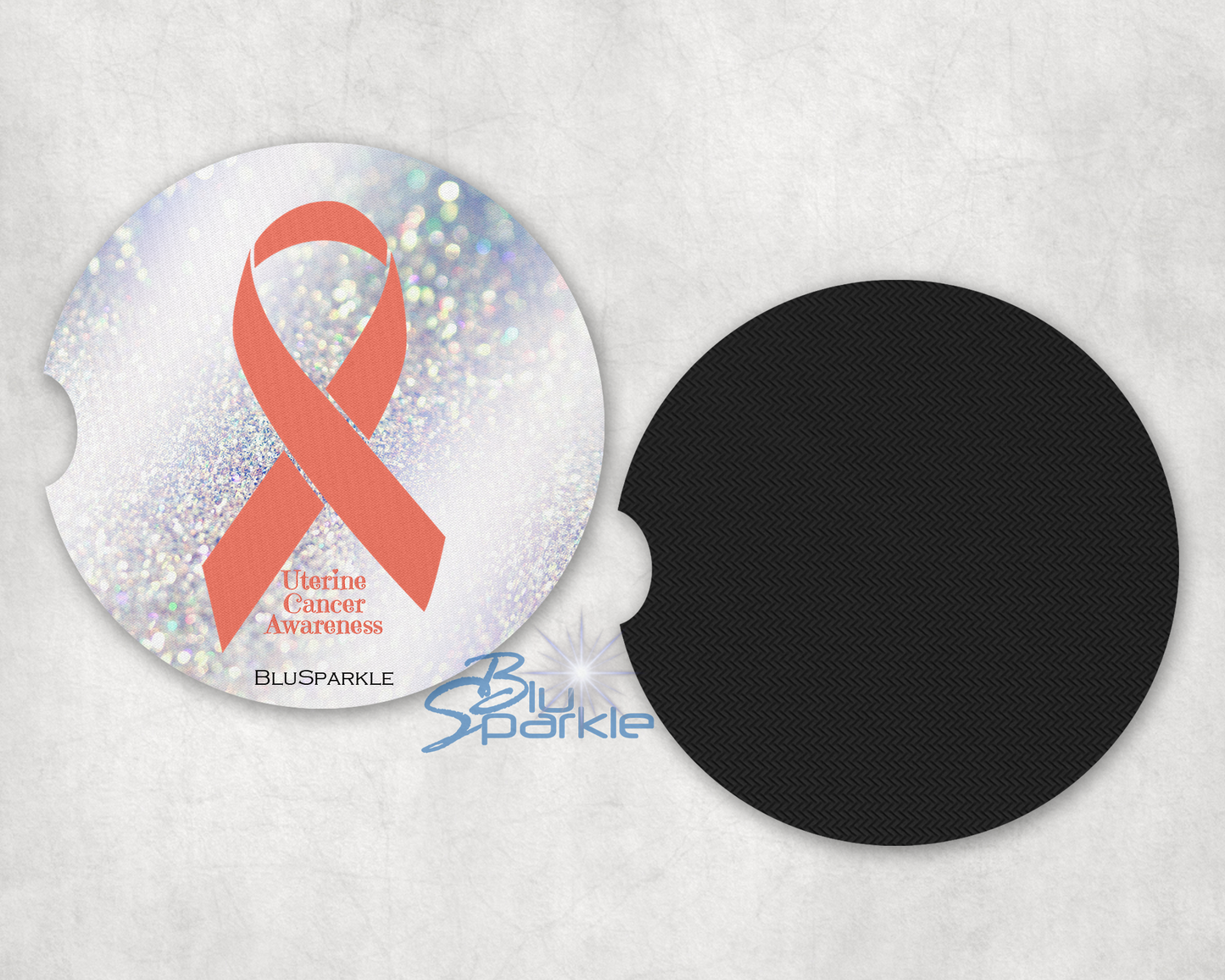 Uterine Cancer Awareness Car Coaster