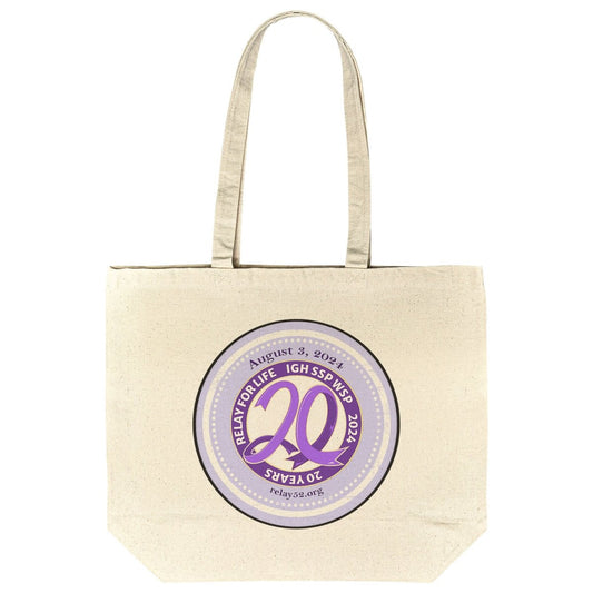 20 Year Anniversary - Relay for Life Tote Bag [x] - BluSparkle