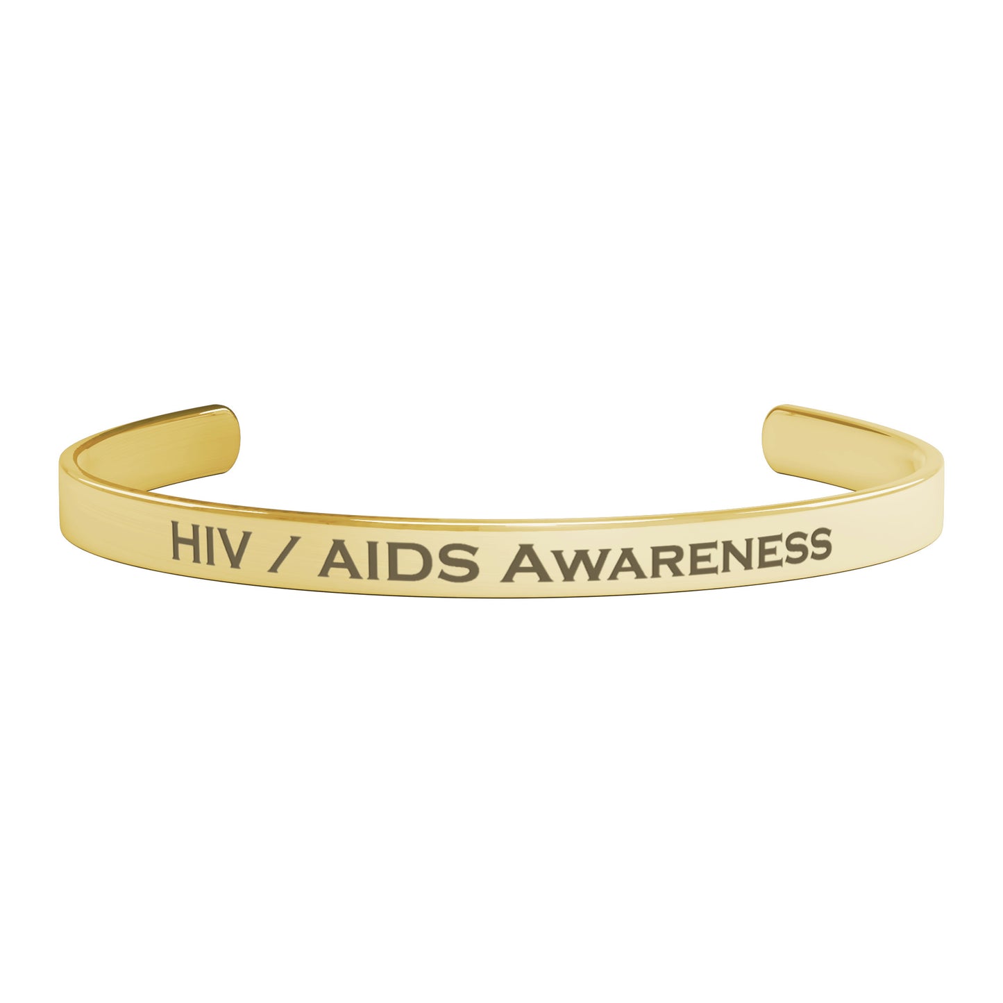 Personalized HIV / AIDS Awareness Cuff Bracelet