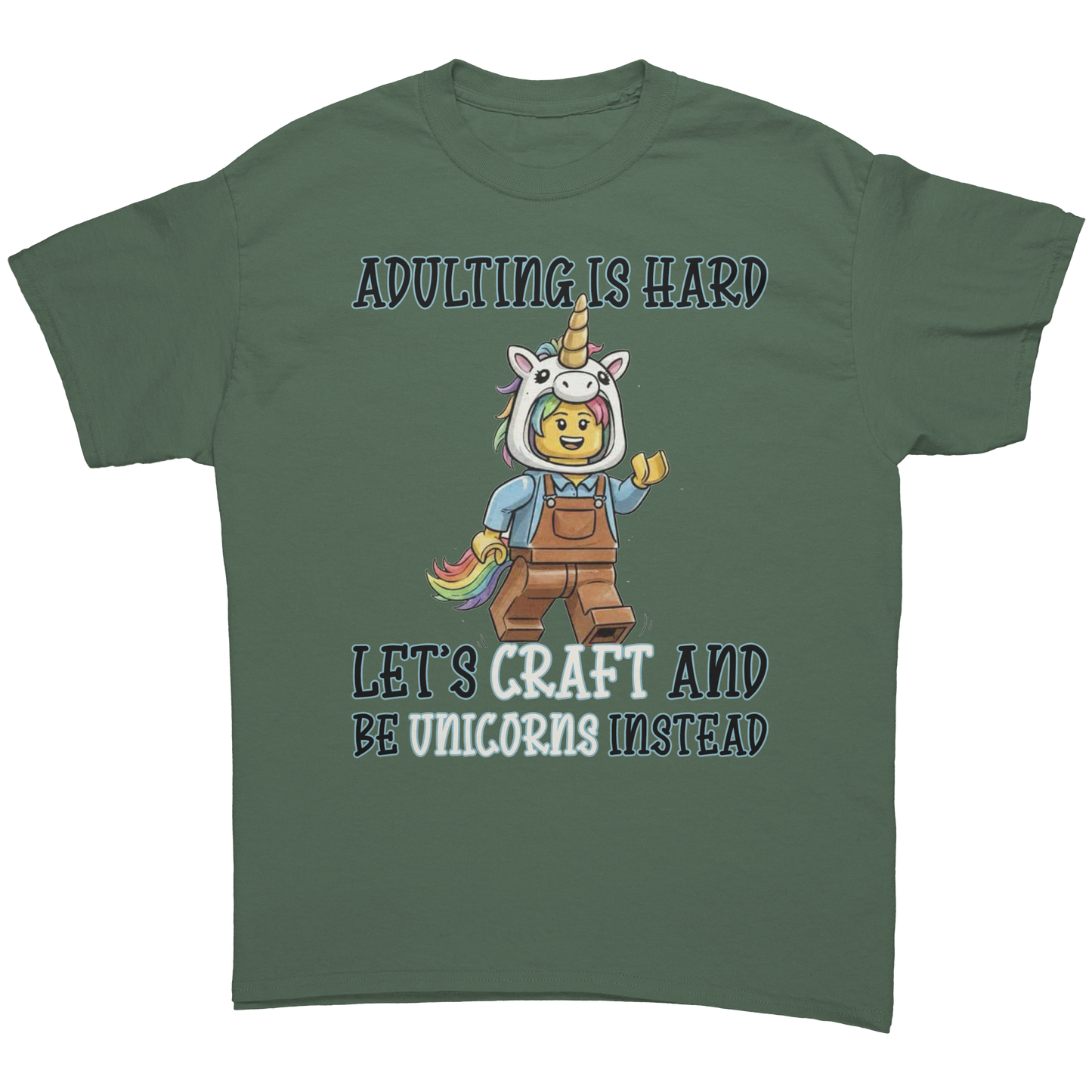 Adulting_Is_Hard_Lets_Craft__Be_Unico_Military_Green_Front_Mockup.png