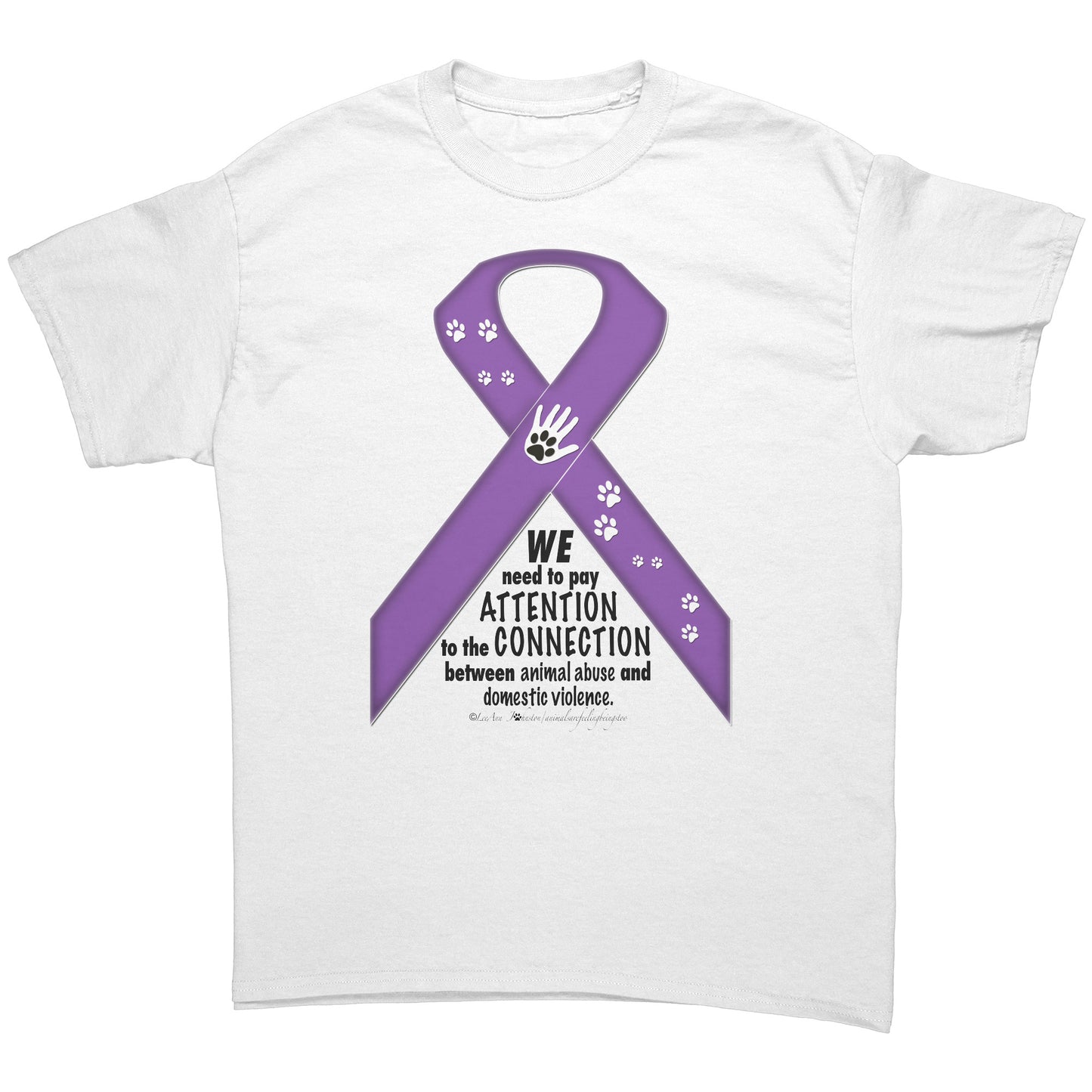 Animal Advocacy Purple Ribbon T-Shirt