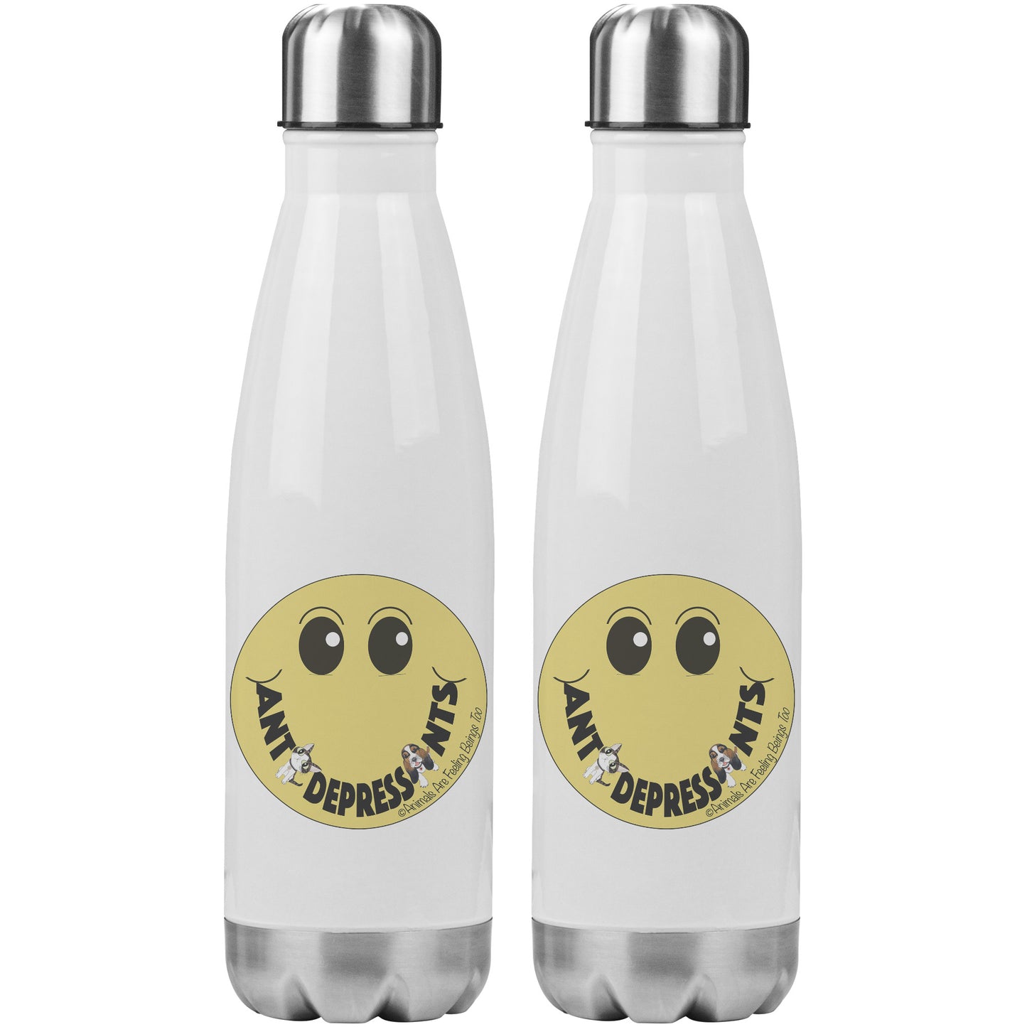 Anti-Depressants Smiley Face 20oz Insulated Water Bottle