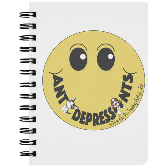Anti-depressant Smiley Face Spiral Notebook