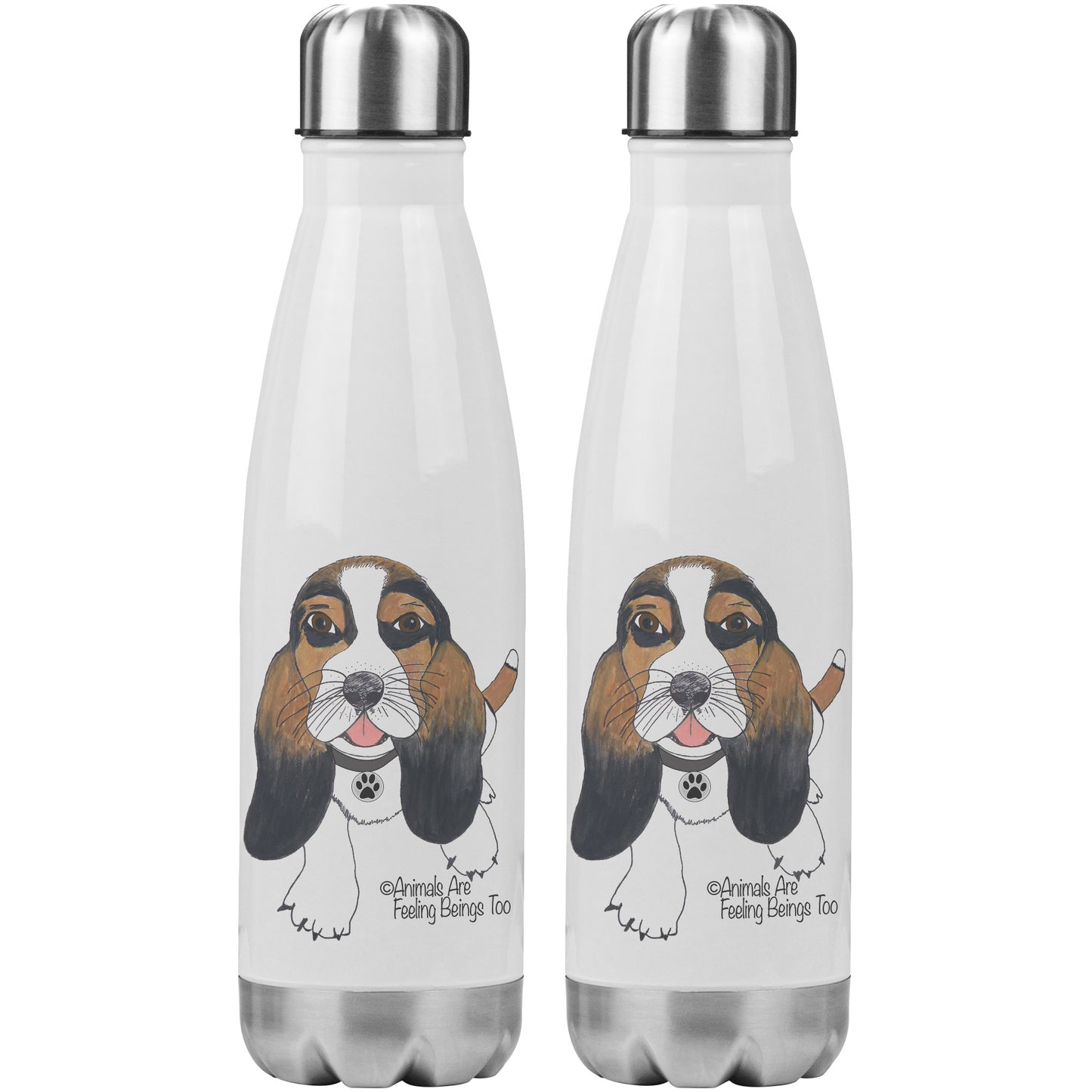 Dog Wagging Tail 20oz Insulated Water Bottle
