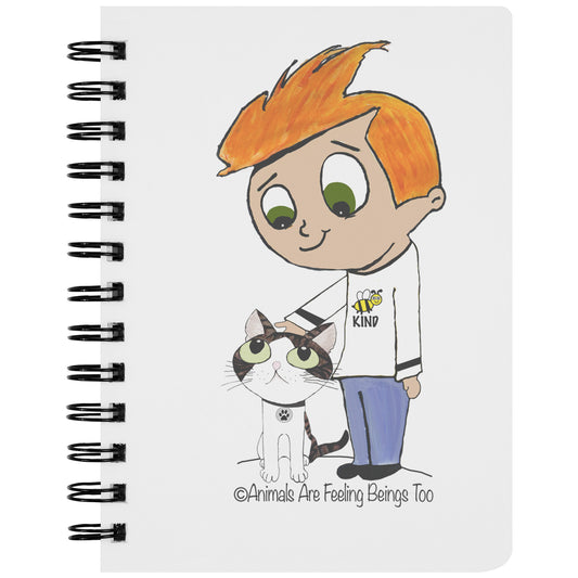 Be Kind Kitty Love Spiral Notebook