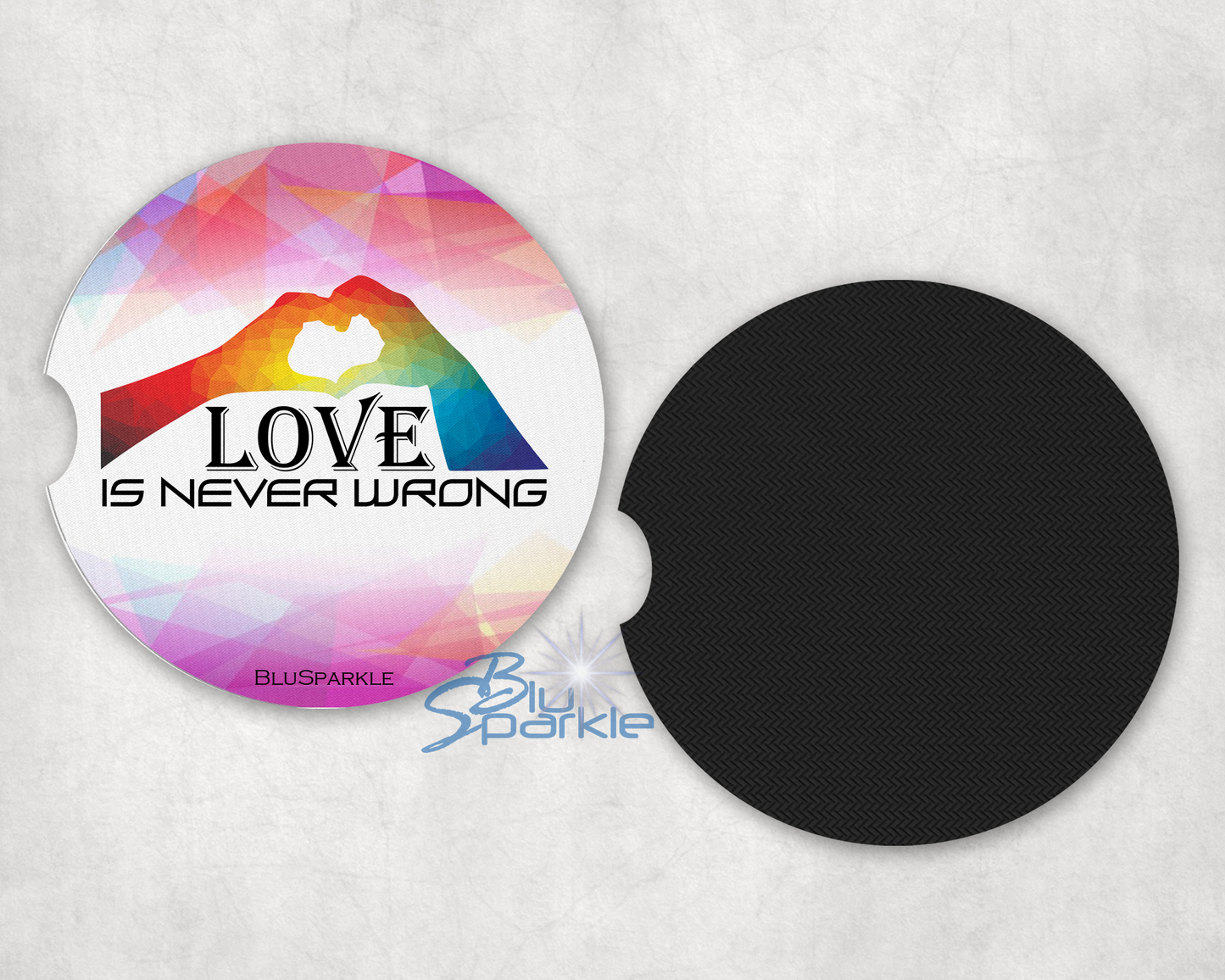 Love Is Never Wrong Car Coaster