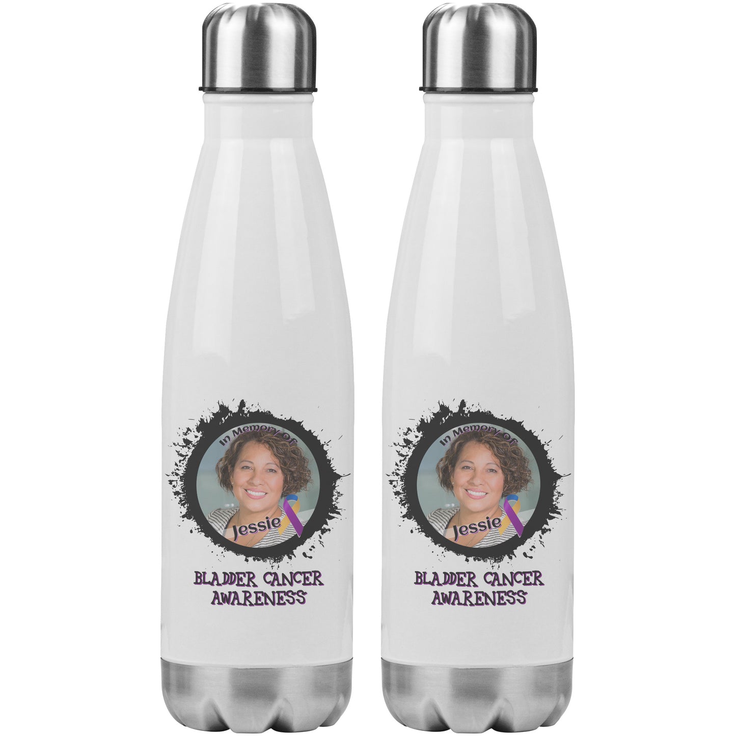 In Memory / In Honor of Bladder Cancer Awareness 20oz Insulated Water Bottle