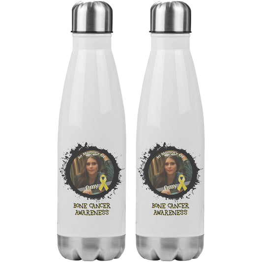 In Memory / In Honor of Bone Cancer Awareness 20oz Insulated Water Bottle |x|