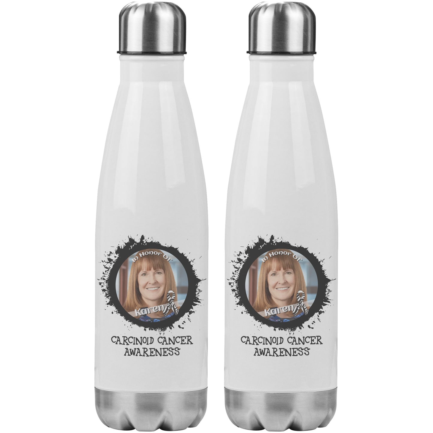In Memory / In Honor of Carcinoid Cancer Awareness 20oz Insulated Water Bottle