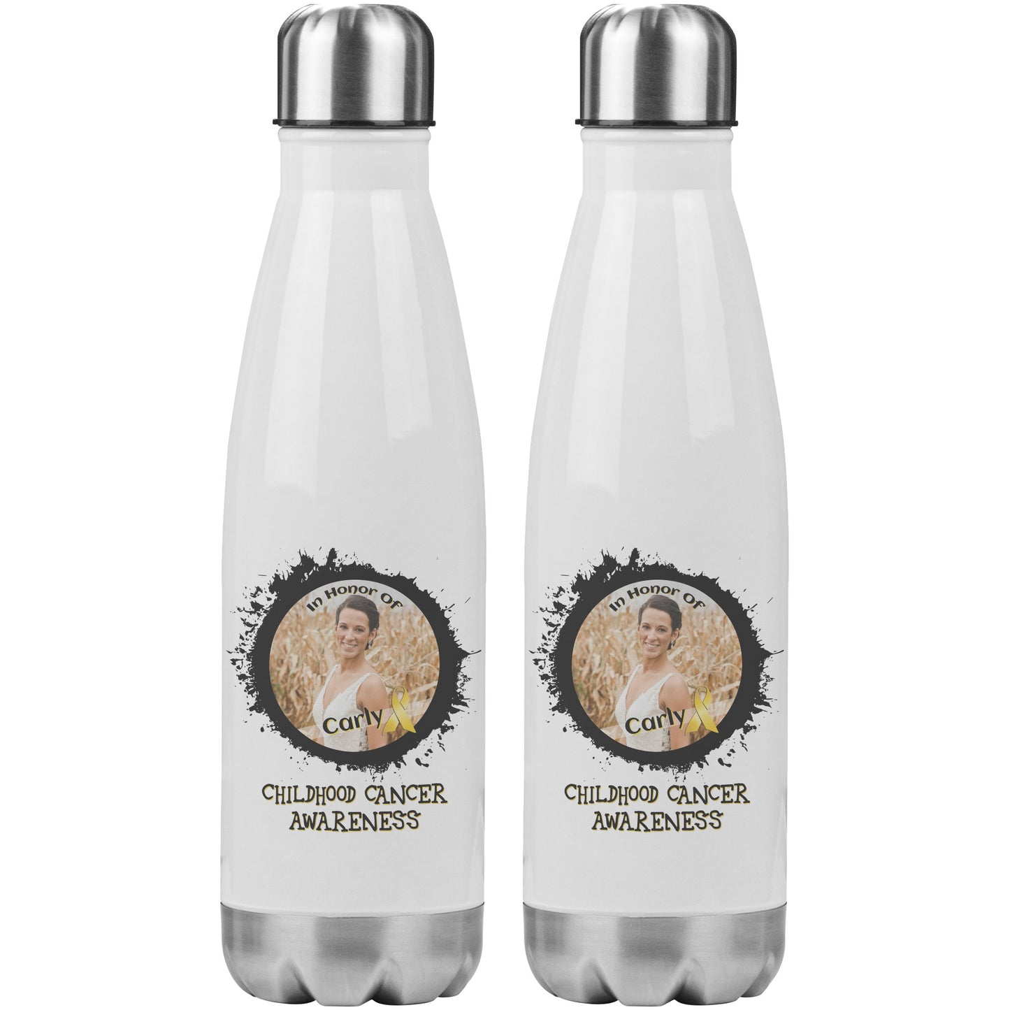 In Memory / In Honor of Childhood Cancer Awareness 20oz Insulated Water Bottle