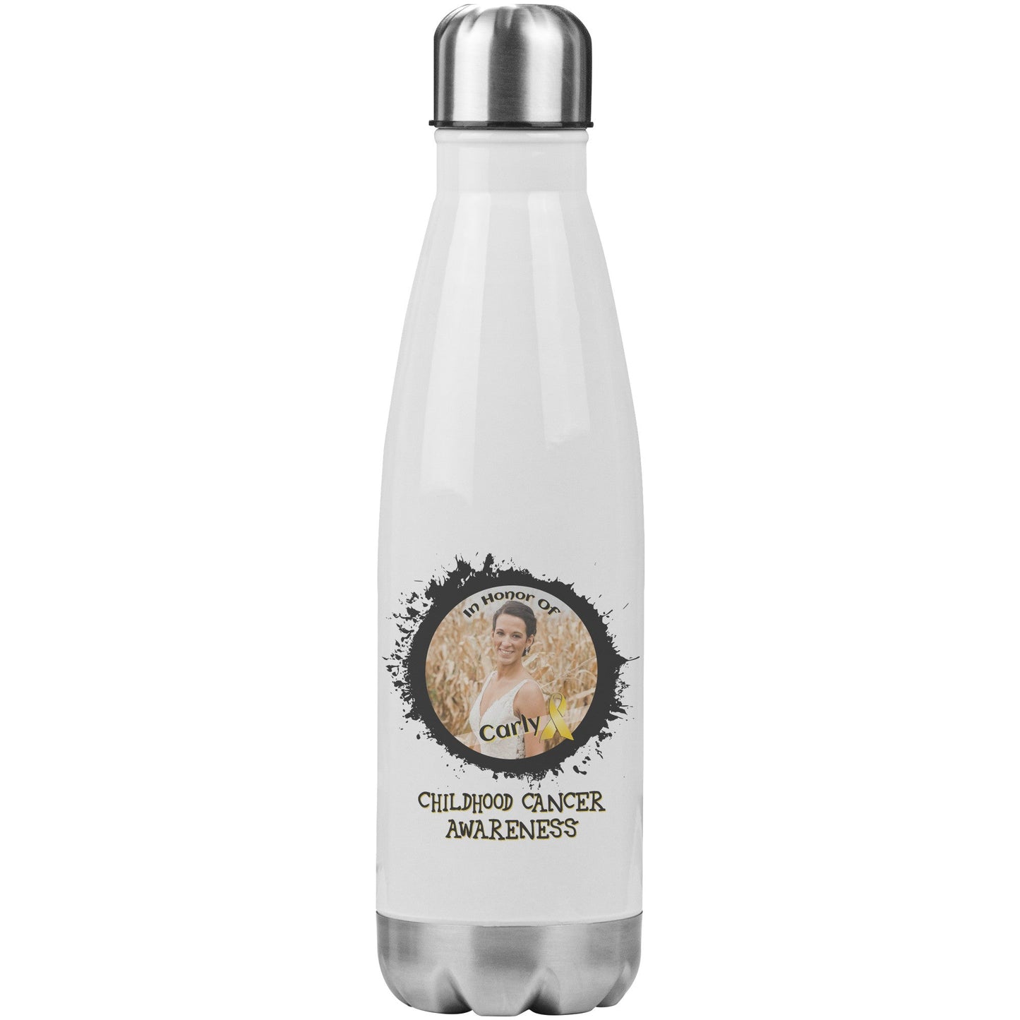 In Memory / In Honor of Childhood Cancer Awareness 20oz Insulated Water Bottle |x|