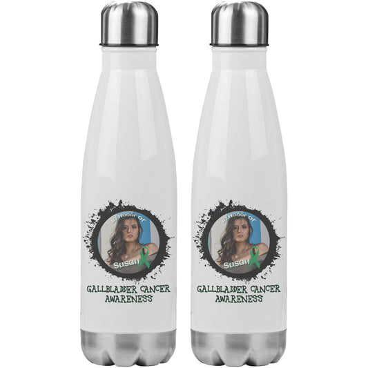 In Memory / In Honor of Gallbladder Cancer Awareness 20oz Insulated Water Bottle |x|