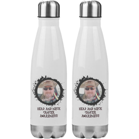 In Memory / In Honor of Head and Neck Cancer Awareness 20oz Insulated Water Bottle |x|