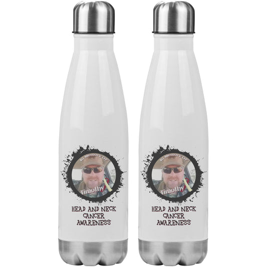 In Memory / In Honor of Head and Neck Cancer Awareness 20oz Insulated Water Bottle