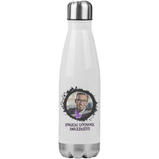 In Memory / In Honor of Hodgkin's Lymphoma Awareness 20oz Insulated Water Bottle