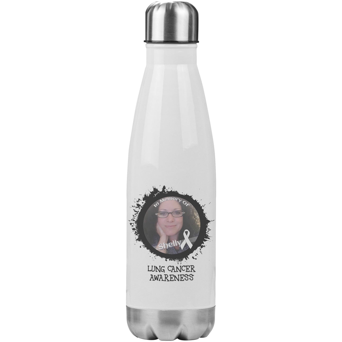 In Memory / In Honor of Lung Cancer Awareness 20oz Insulated Water Bottle |x|