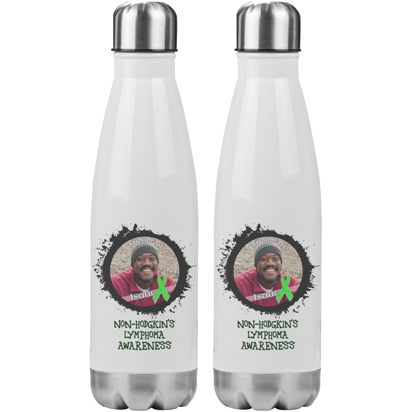 In Memory / In Honor of Non-Hodgkin's Lymphoma Awareness 20oz Insulated Water Bottle |x|
